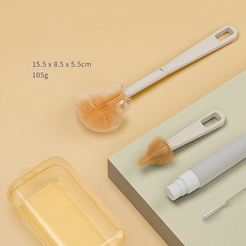 Basic Baby Bottle Silicone Brush Travel Set