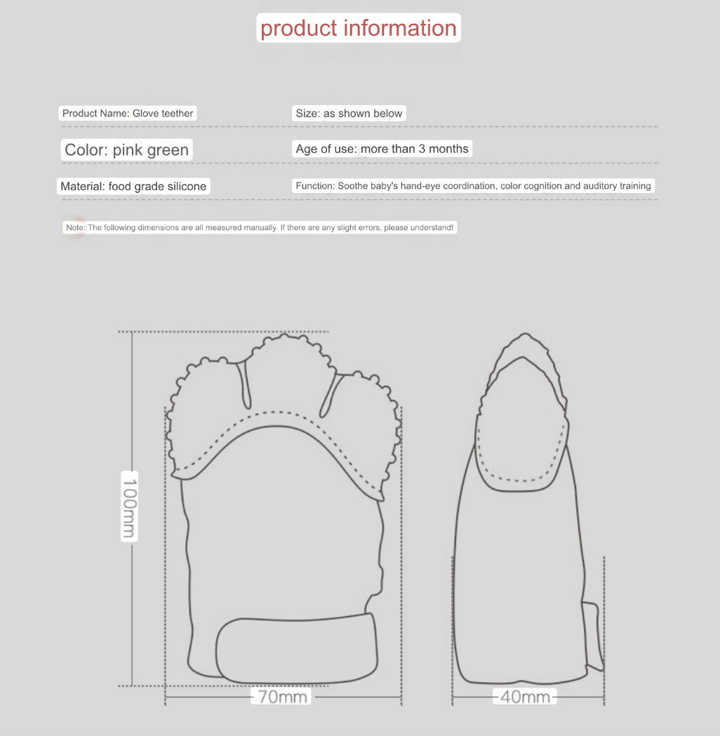 1pc Silicon Teething Mitten
