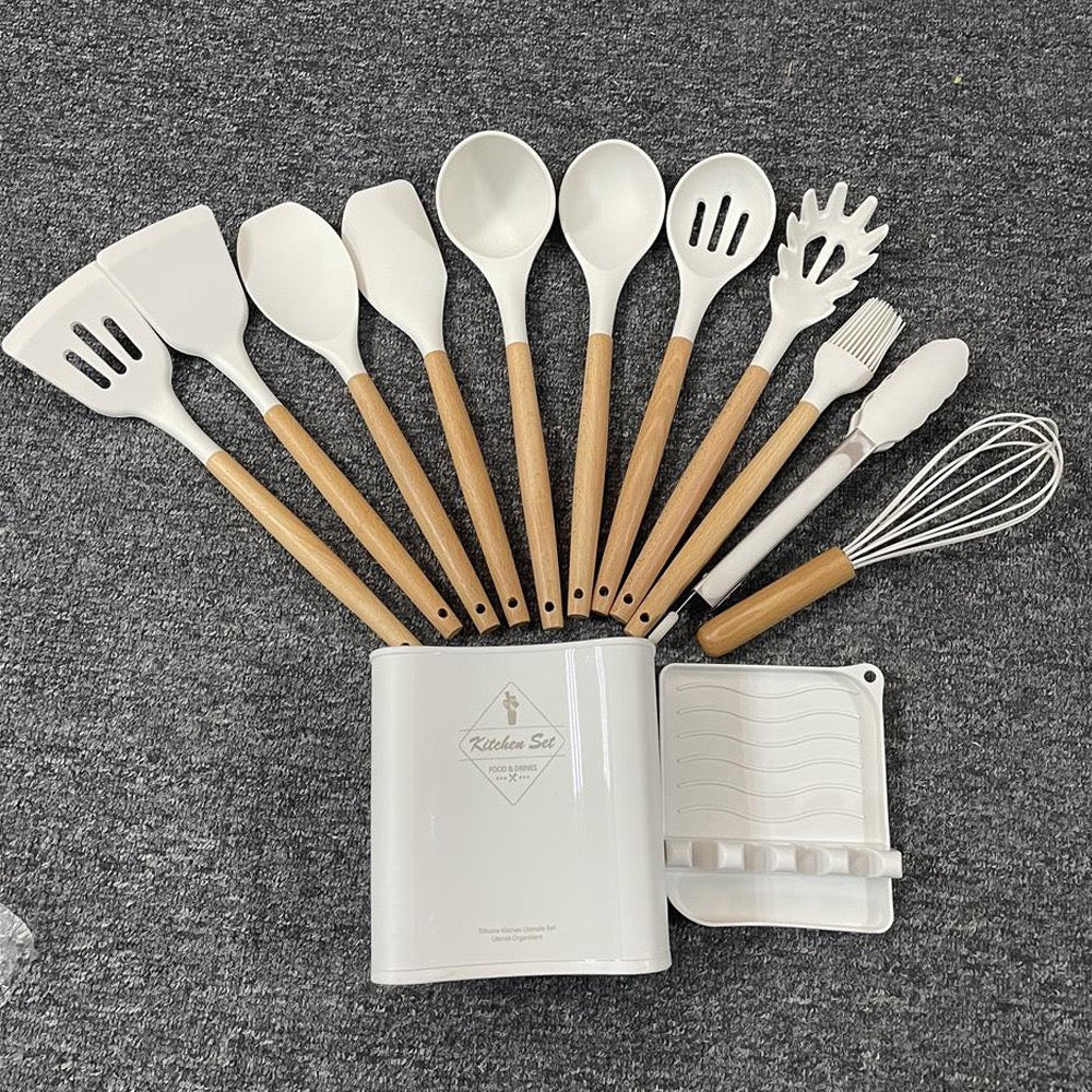 11pcs Silicone Kitchen Set with Holder