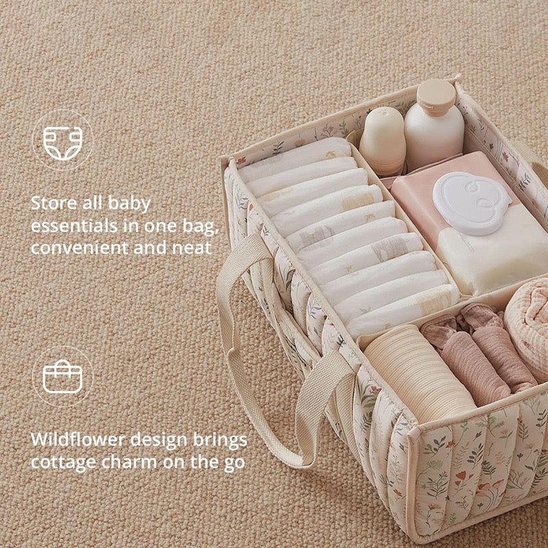 Baby Diaper Caddy Organizer with Pocket