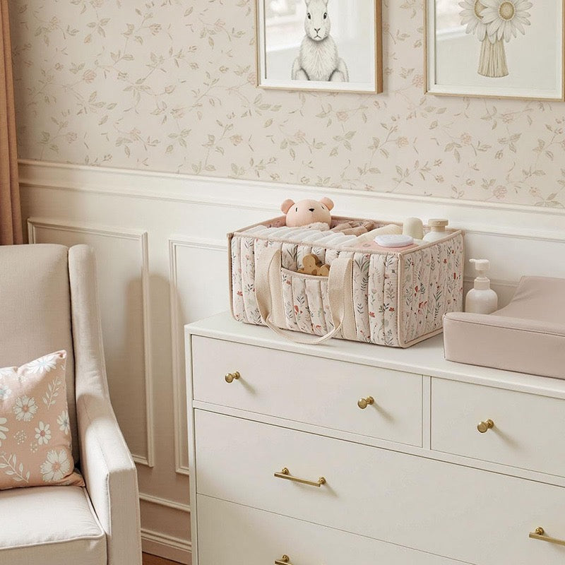 Baby Diaper Caddy Organizer with Pocket