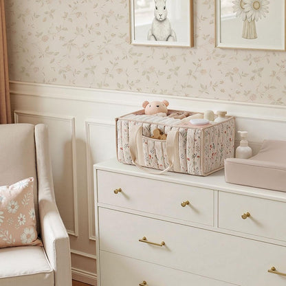 Baby Diaper Caddy Organizer with Pocket