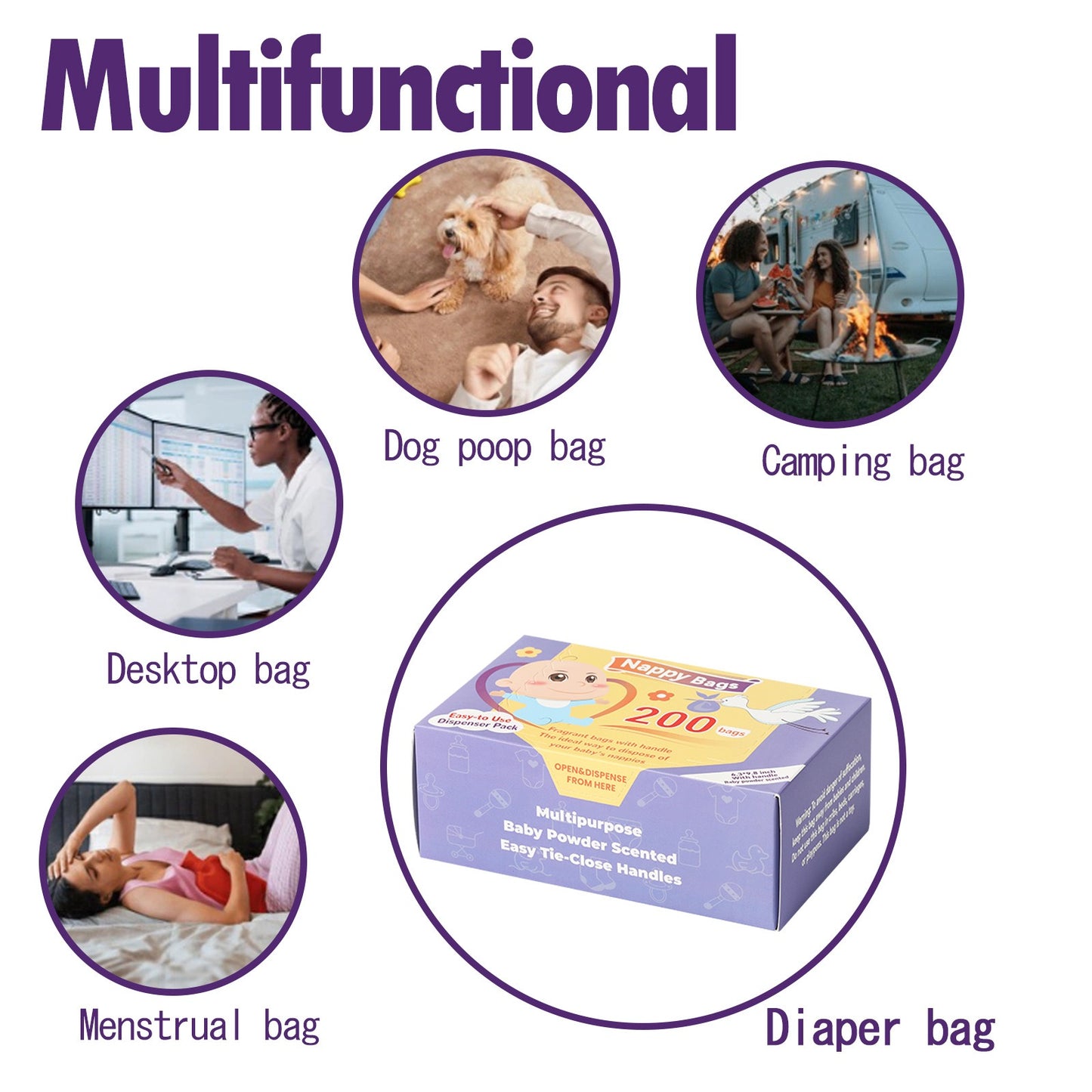 Multipurpose Disposable Nappy Bags